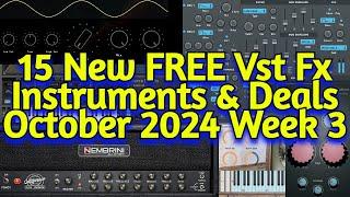 15 Best New FREE VST Effect Plugins, Vst Instruments Sample Packs & Deals - OCTOBER 2024 Week 3