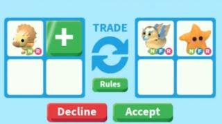 Trading Neon Triceratops in Adopt me on ROBLOX