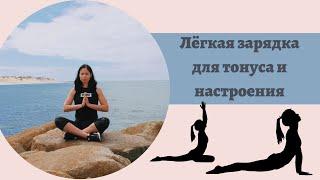 Легкая зарядка для поднятия тонуса и настроения. Light exercise to lift your tone and mood.