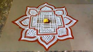 Aadi 18 special | Aadi perukku Kolam | Easy Padikolam | aadi velli kolam| Traditional Rangoli muggu