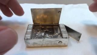 Antique automaton match vesta safe