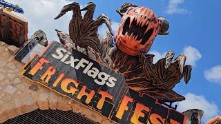 Six Flags Fright Fest & DC Universe Updates! Park Walk-through 2024