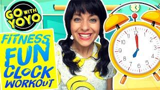 KIDS EXERCISE WITH A CLOCK  ⏰  Learn To Tell Time to the Hour | Go with YoYo