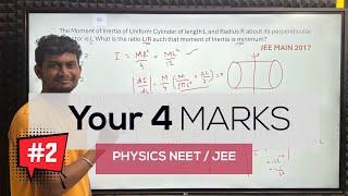 The moment of inertia of a uniform cylinder of length l and radius R about its perpendicular