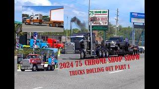 75 Chrome Shop Show Trucks Rolling Out Part 1