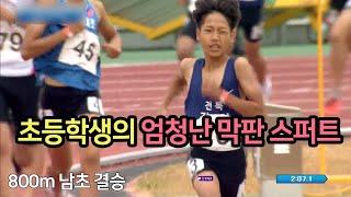 초등학생의 엄청난 막판 스퍼트 - 800m 남초결승_제41회 전국시도대항 육상경기대회 3일차