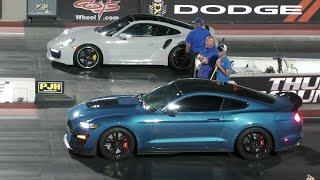 2020 Shelby GT500 vs Porsche 911 Turbo S - drag racing