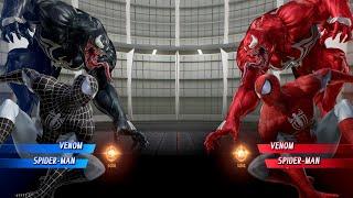 Red Venom & Red Spider Man VS Venom & Grey Spider Man - Marvel vs Capcom Infinite