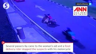 Delivery rider stops motorcyclists who snatched woman's handbag in KL | The Star/ANN