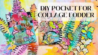 DIY Collage Fodder Pocket using a Gel Print