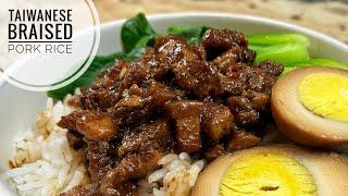 Taiwanese Braised Pork Rice  | Lu Rou Fan Taiwanese Recipe