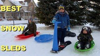 Top Best Snow Sleds for Kids | Product Review | Tobogganing Fun Family Time | LRH & Toys