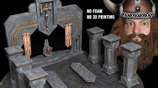 Dwarven Style Terrain -- No 3D Printing, No Foam! (D&D Miniatures)