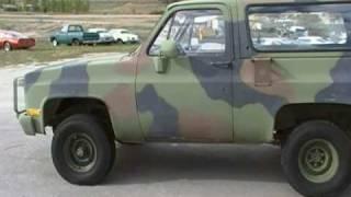 86 Chevy Blazer C10 4x4 M1008 M1009 Work Truck SUV 24 Volt Diesel Bio d10, Camo CUCV