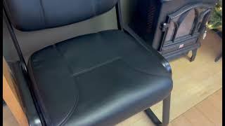 Vinyl Reception Chair, Armless, Black Office Chair, Comfy and Super Easy to Clean if it gets Dirty!