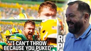 BRITS React to Packers center pukes all over the ball twice, a breakdown