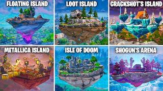 Evolution of Floating Island in Fortnite (Chapter 1 Season 6 - Chapter 6 Season 2)