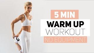 5 MINUTES WARM UP WORKOUT | no equipment | Caro Daur #DAURPOWER​