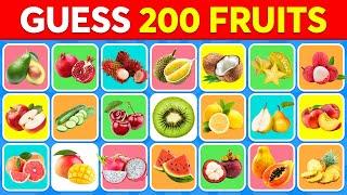 Guess the Fruit in 3 Seconds  200 Different Types of Fruit | Monkey Quiz