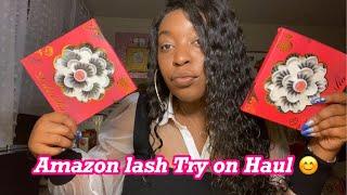 AMAZON FAUX MINK LASHES TRY-ON + REVIEW 