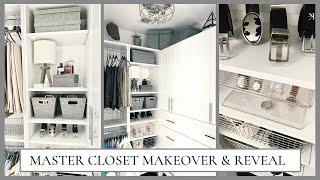 Master Closet Makeover & Reveal | Small Space Walk In Closet Organization | Plus Giveaway