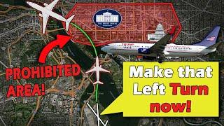 TRUMP | VANCE Plane Flying through WHITE HOUSE PROHIBITED AREA!