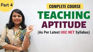 Teaching Aptitude: As per Latest NTA UGC NET Paper 1 Syllabus (Part 4)