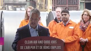 Groundbreaking ceremony on the $1.8 billion decarbonization investment at ArcelorMittal Dofasco