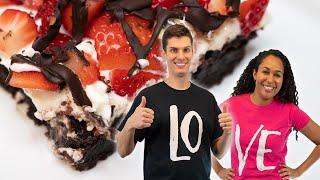 Super Easy Valentine's Day Dessert Chocolate Covered Strawberry Brownie Recipe: The Shar & Joe Show