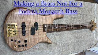 Luthier Video - Making a Brass Nut For a Fodera Victor Wooten Monarch Bass Guitar