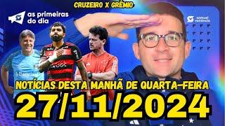 VENÂNCIO COM NOTÍCIAS DO CRUZEIRO NESTA QUARTA-FEIRA! MATTOS, GABIGOL, DINIZ E CRUZEIRO X GRÊMIO