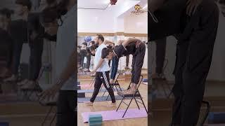 Padahastasana (Forward Bend) with Chair | Chair Yoga | Chair Exercise