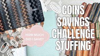 Coins Savings Challenge Stuffing | How Much Did I Save in Coins?