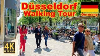 Dusseldorf, Germany 4K  Street Walk, Walking Tour