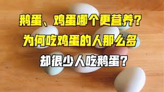 鹅蛋、鸡蛋哪个更营养？为何吃鸡蛋的人那么多，却很少人吃鹅蛋？