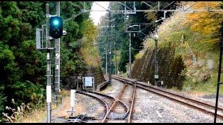 Seibu Chichibu-Ikebukuro Line driver's view from Seibu-Chichibu to Hannō in Japan