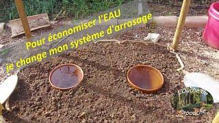 Pour économiser l'eau, je change mon système d'arrosage.