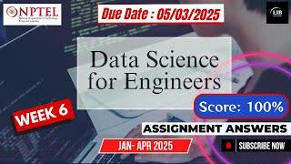 Data Science for Engineers NPTEL week 6 assignment answers 2025 | NPTEL assignment | Learn in brief