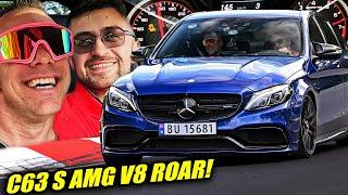 The HAPPIEST Owner & 585hp C63 S Mercedes AMG V8! // Nürburgring