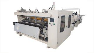 High speed glue lamination maxi roll paper rewinding machine