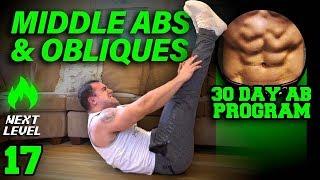 Middle Abs & Obliques Workout At Home | 30 Days to Six Pack Abs for Beginner to Advanced Day 17