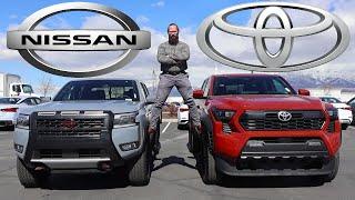 The Nissan Is A No Brainer! (2025 Nissan Frontier PRO-4X vs 2025 Toyota Tacoma TRD Off-Road)