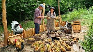 Smoked Fruits the Old Way for the Winter.