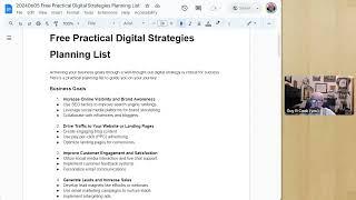 Free Practical Digital Strategies Planning List
