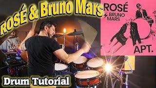 APT - ROSÉ Bruno Mars Drum Tutorial Lesson