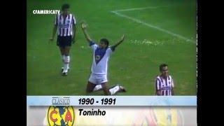 Gol de Toninho a Chivas a pase de rabona de Edú