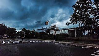 Walking in SEVERE THUNDERSTORM 07/04/23 | BENSONHURST Brooklyn NYC | Heavy Rain and Thunder Ambience