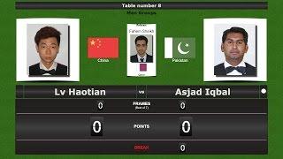 Snooker Men Groups : Lv Haotian vs Asjad Iqbal