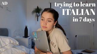 trying to learn italian in 7 days