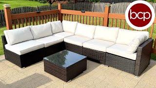 7-Piece Modular Wicker Sectional Conversation Set by Best Choice Products